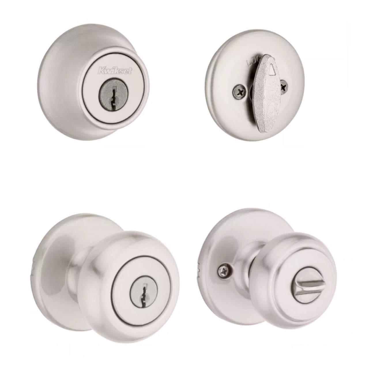 Kwikset 695 Tylo Entry Knob and Double Cylinder Deadbolt Combo Pack in Satin Chrome by Kwikset - 4