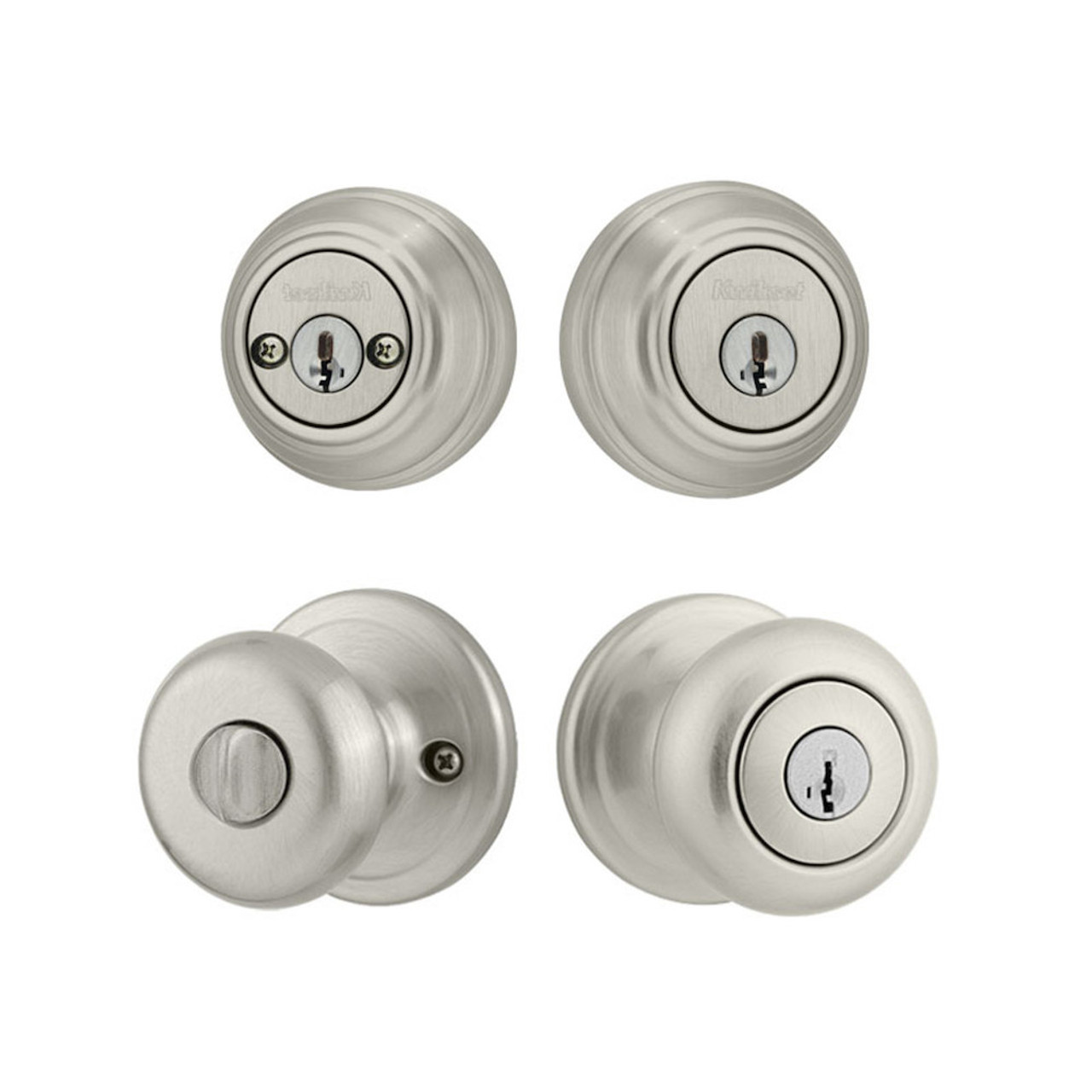 KWIKSET CP992J JUNO COMBO PACK JUNO KNOB KNOB WITH DOUBLE CYLINDER  DEADBOLT (KEYED BOTH SIDES)