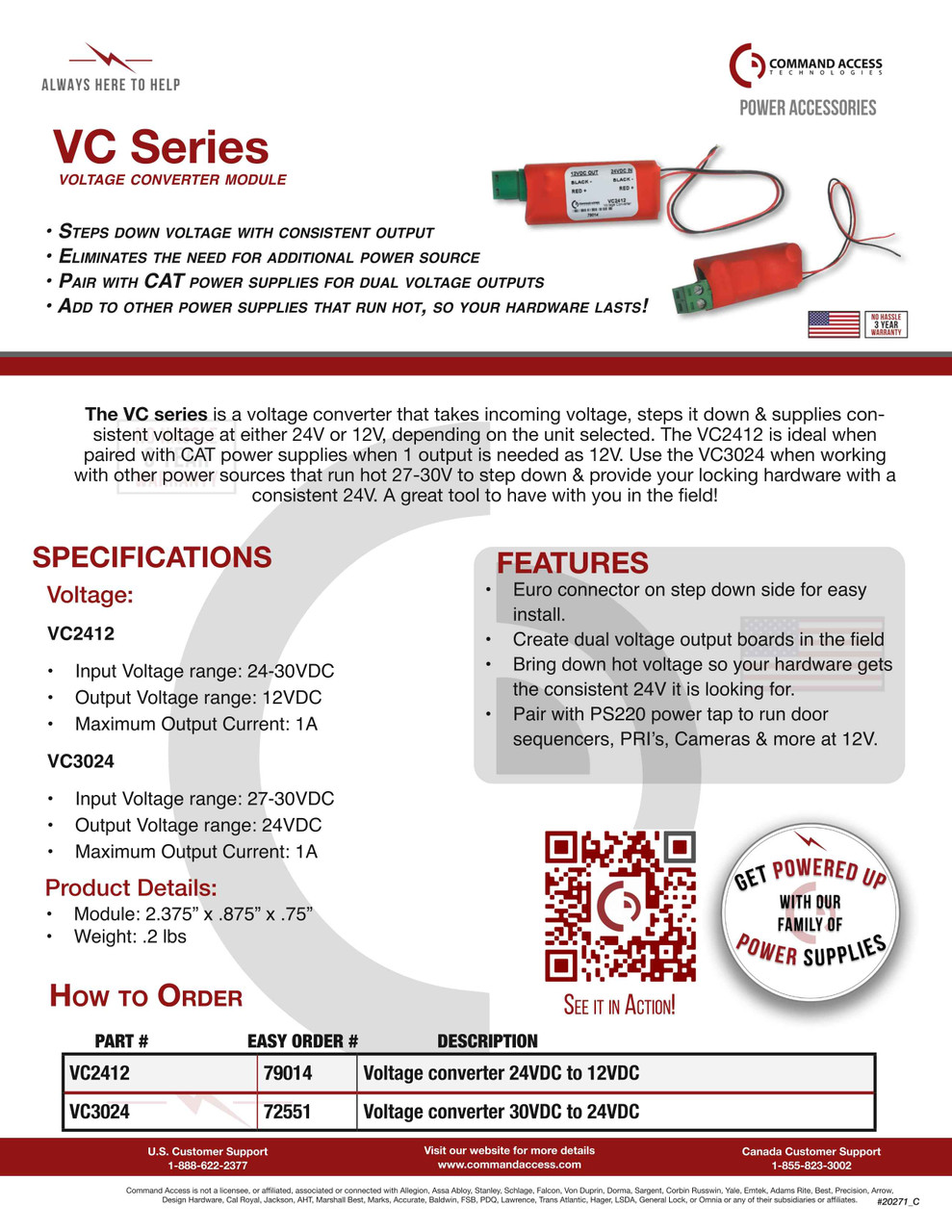 Command Access VC Series Voltage Converter Module - Fast Free Shipping ...