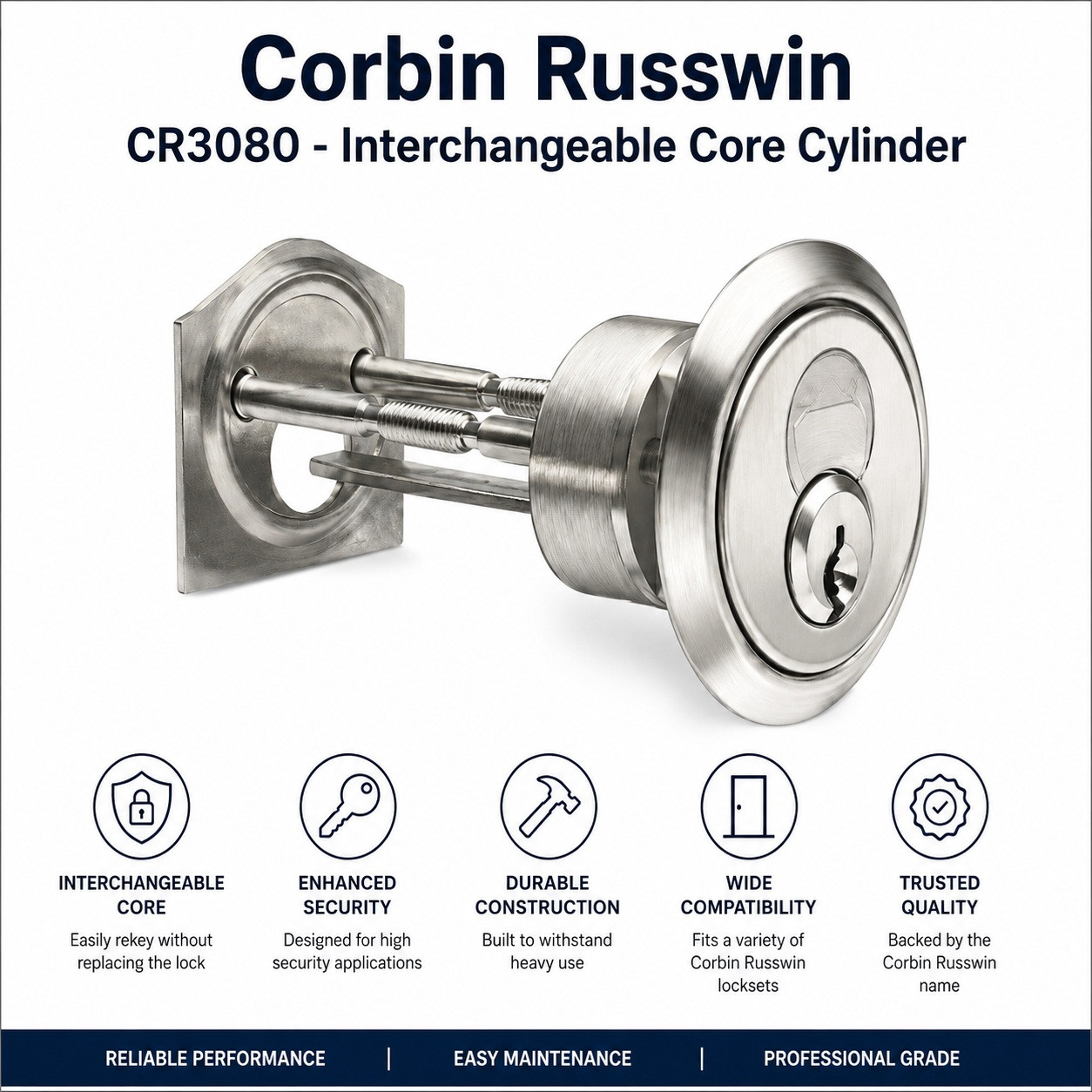 Corbin Russwin CR3080 Interchangeable Core Cylinder | ZenSupply