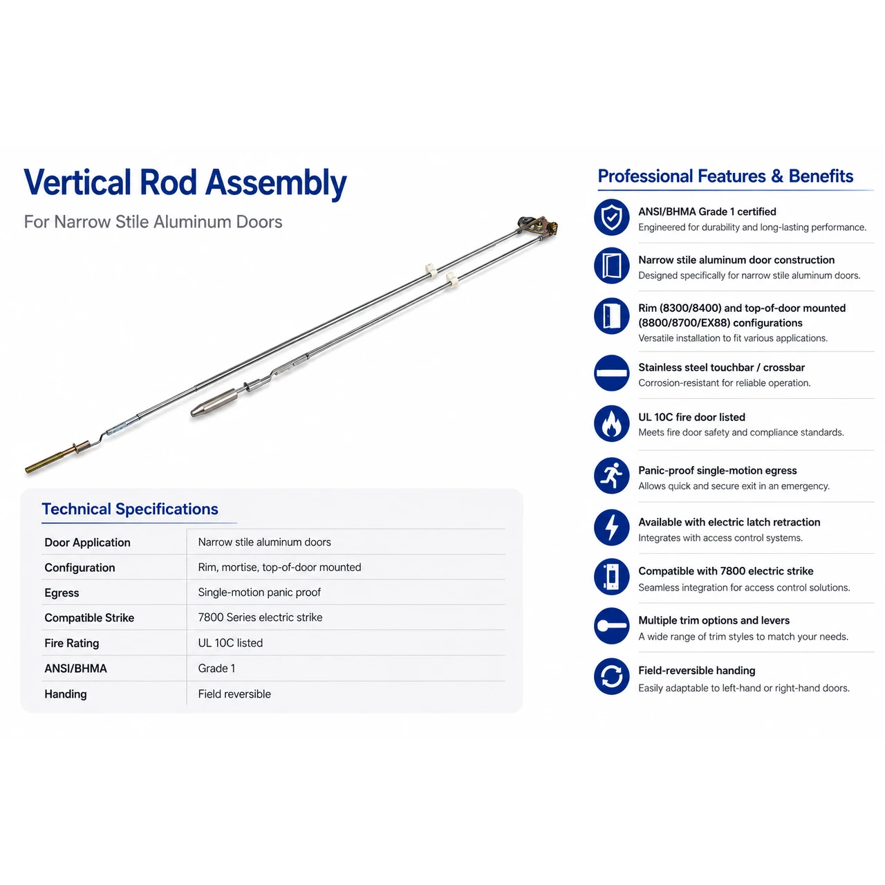 Adams Rite ADR41-0935 CVR Rod Assembly | ZenSupply