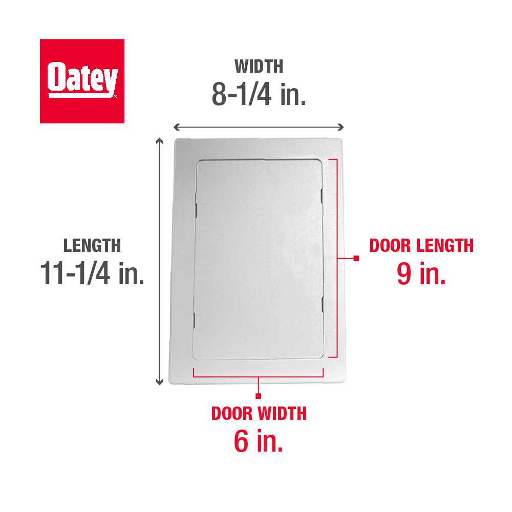 OATEY 34055 6 in. x 9 in. Plastic Access Panel - Fast Free