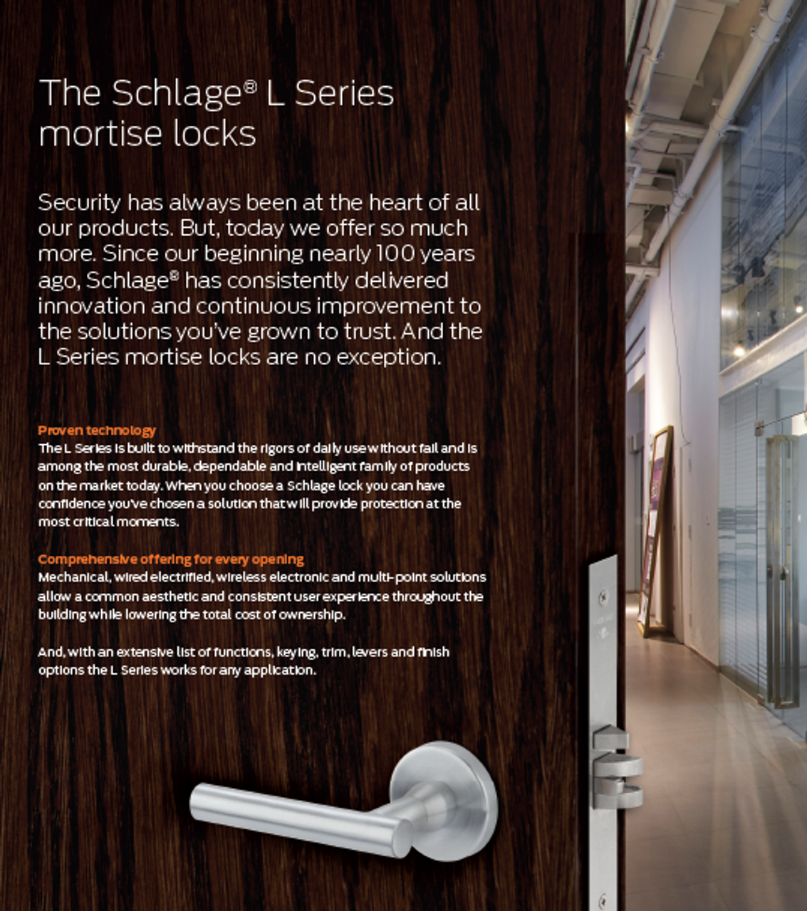 Schlage Mortise Body L9040/44 Privacy Function