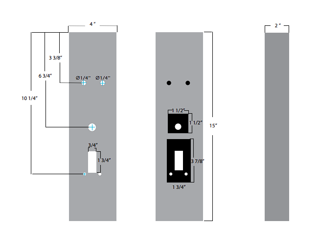 Keedex K-BXED-V992L-AL Weldable Gate Box