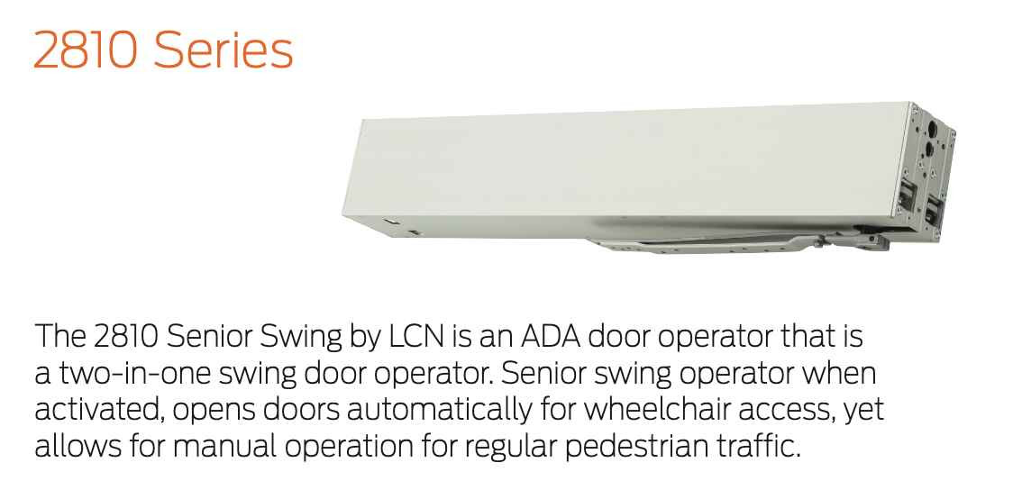 LCN 2811 Senior Swing Automatic Door Operator ADA | ZenSupply