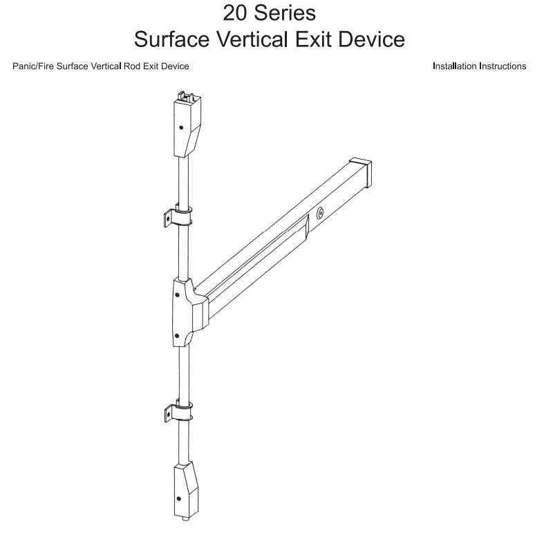 Falcon 20 Series Fire Rated Surface Vertical Exit Device | ZenSupply