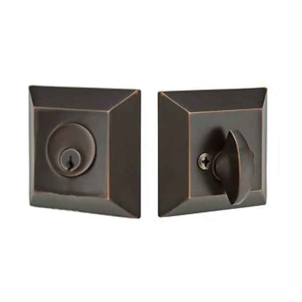 【LukeLuke】 Emtek 8478 Quincy Deadbolt - Classic Brass - Single Cylinder