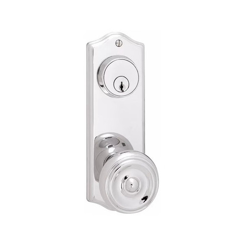 Emtek 8060 Colonial 3-5/8" C-to-C Keyed Sideplate Lockset, Passage/Single Keyed - Brass Tubular Emtek 8060 Colonial 3-5/8" C-to-C Keyed Sideplate Lockset, Passage/Single Keyed - Brass Tubular