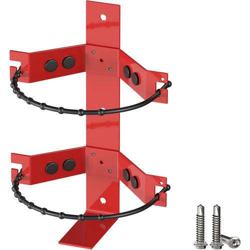Amerex Heavy-Duty Rubber Strap Fire Extinguisher Bracket Steel Construction Marine Vehicle Wall Mount