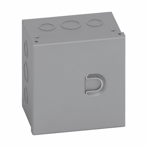 B-Line Eaton series Type 1 junction boxes, 12" height, 4" length, 10" width,  1, Hinged cover, HC enclosure, Surface mounted, Small single door, 5 top