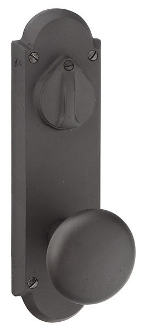Emtek 7071 Sandcast Bronze #5 3-5/8" C-to-C Keyed Sideplate Tubular Lockset, Passage/Double Keyed