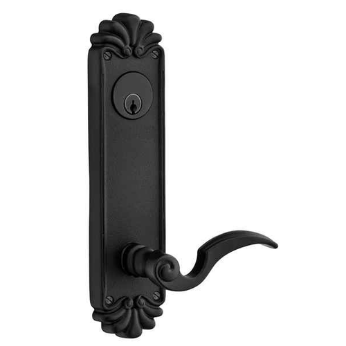 Emtek 6621 Tuscany #16 5-1/2" C-to-C Keyed Sideplate Lockset, Passage/Double Keyed - Lost Wax Cast Bronze Tubular