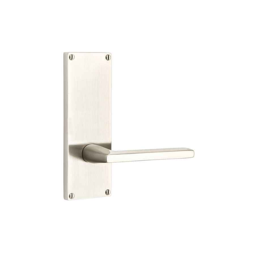 Emtek 8011 Modern 7" Non-Keyed Sideplate Lockset, Dummy (Pair) - Brass Tubular