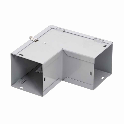 B-Line Eaton series wireway elbow fitting, Lay-in, 90° elbow, outisde opening, 1, Steel, ANSI 61 gray painted, 3" X 3"