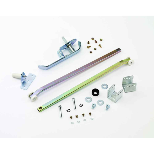 B-Line Eaton series lock latch and handle,  12 rating, Bright plated, Handle kits used for 3-pt field modification, Single-door enclosure padlock hand
