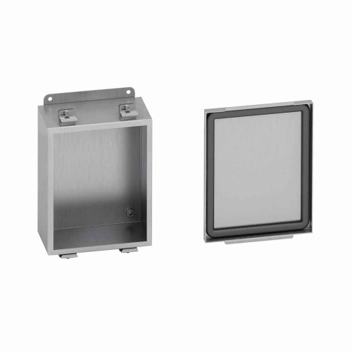B-Line Eaton series JIC panel enclosure, 4" height, 3" length, 4" width, 4X, Screw cover, 4XALC enclosure, Wall mount, Small single door, External mo