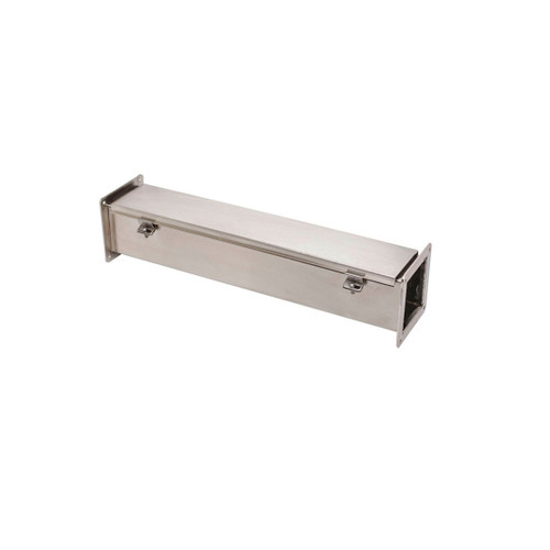 B-Line Eaton series wireway, 4" height, 120" length, 4" width, 4XSFW wireway, Wireway hanger, Hinged cover,  4X, 304 stainless steel, Seamless poured