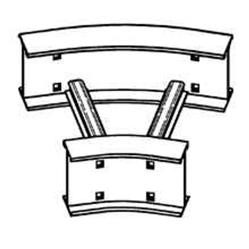 B-Line HORIZONTAL BEND, SERIES 2,3,4&5, 3" / 4" HEIGHT, 30 DEG., 6" WIDTH, 36" RADIUS, ALUMINUM