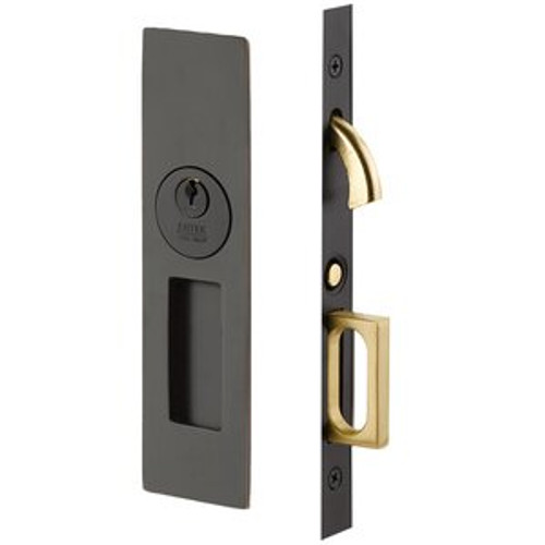 Emtek Narrow Modern Rectangular Pocket Door Mortise Locks (2" x 7-1/4")