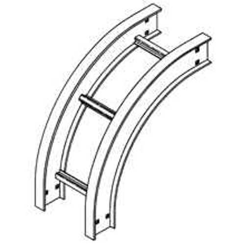 B-Line VERTICAL OUTSIDE BEND, SERIES 2,3,4&5, 3" / 4" HEIGHT, 90 DEG., 42" WIDTH, 48" RADIUS, ALUMINUM