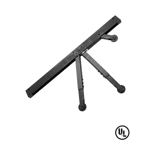 Don-Jo 2040 Universal Door Coordinator in Matte Black Steel Finish