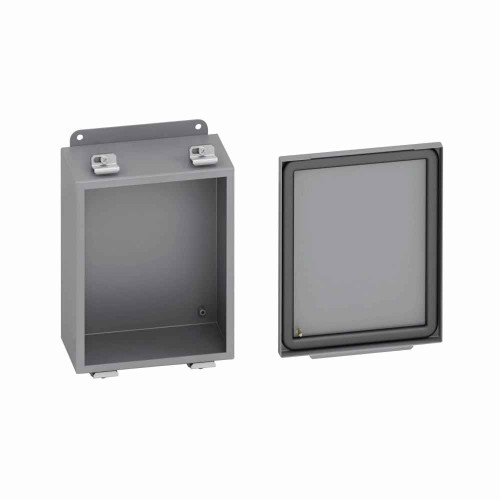 B-Line Eaton series JIC panel enclosure, 6" height, 3" length, 4" width, 4, Screw cover, 4LC enclosure, Wall mount, Small single door, External mount