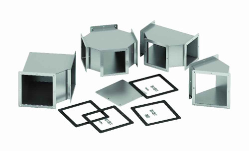B-Line Eaton series wireway reducer, Feed through, Reducer, 4X, Stainless steel, Brushed finish