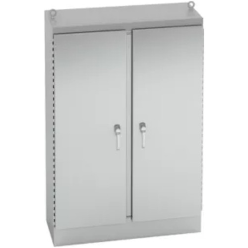 B-Line Eaton series ground mounted panel enclosure, 72" height, 24" length, 60" width,  4X, Hinged cover, 4XSFSD3PT enclosure, Ground mount, Large dou