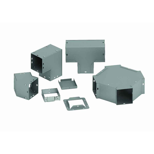 B-Line Eaton series wireway hanger, Wireway hanger,  1, Steel, ANSI 61 gray painted finish, 8" X 8"