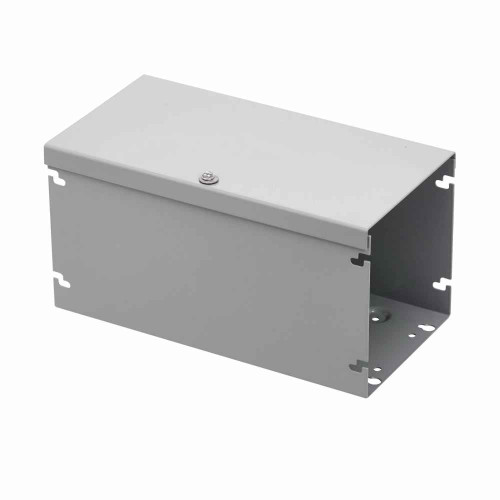 B-Line Eaton 8812-3RAHS NK Wireway, 8" H x 12" L x 8" W, Aluminum, Hinged Cover, Embossed Thru Holes, No Knockouts, 3RAHS NK, NEMA 3R