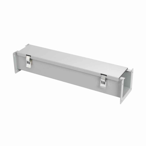 B-Line Eaton series wiring trough, 8" height, 4" length, 8" width, 12LW wireway, Wireway hanger, Hinged cover, 12, Steel, Oil-resistant gasket, Hinge