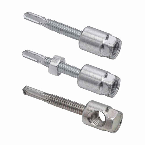 B-Line Eaton series fastener hardware and accessories, Zinc Plated carbon steel, 3/8" rod size, 1/4" X 1" w/nuts shank size and length, Rapid rod hang