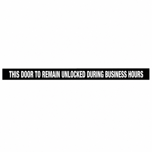 Don-Jo DD-2 Door Decal 24" x 1-1/2" White on Black Plastic Sign Strip