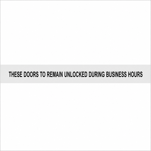 Don-Jo DD-3 Door Decal 24" x 1-1/2" Black on Clear Plastic Finish