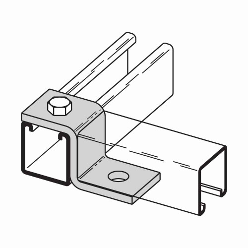 B-Line Eaton series strut fittings and accessories, 2.12" Height, 3.5" Length, 1.62" Width, .55lbs, Steel, Offset size 2-1/8 in, Two hole offset z sup