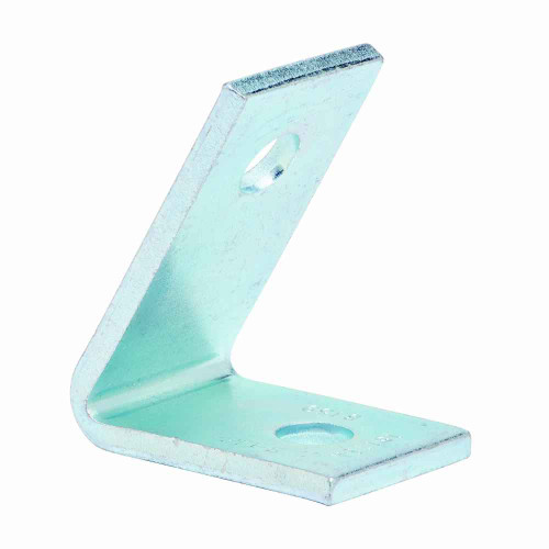 B-Line Eaton series strut fittings and accessories, 3.18" Height, 2.5" Length, 1.62" Width, .56lbs, Steel, Two hole closed angle, 60 deg, Thickness 7/