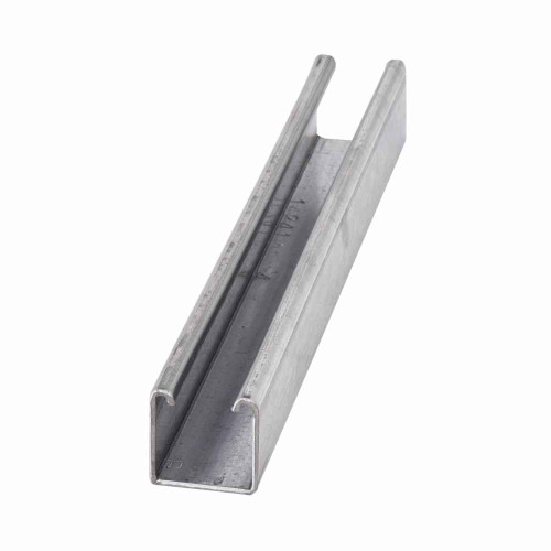 B-Line Eaton series strut channel, 1.62" channel height, 240" channel length, 1.62" channel width, 12 Gauge steel, B22 channel type, DURA GREEN