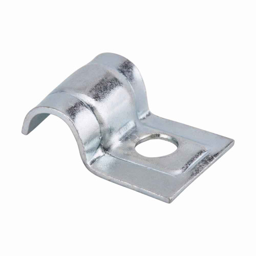 B-Line Eaton series strut pipe clamps and accessories, .048" height, 1.03" length, 0.81" width, Steel, One hole tubing strap, Electro-plated zinc