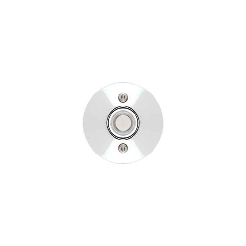 Emtek 2457 Contemporary Brass Doorbell with Plate & Button - Modern Rosette