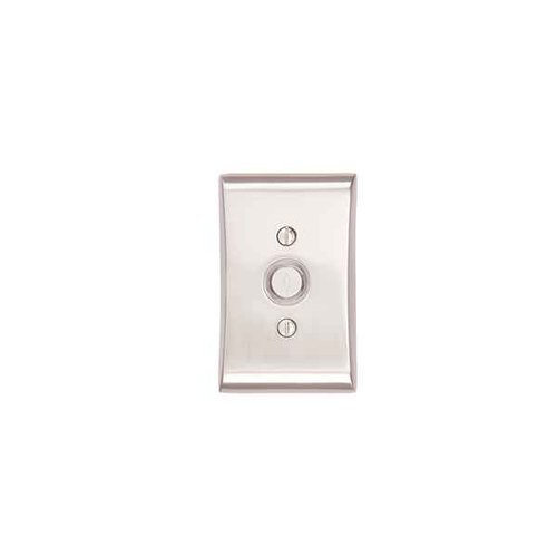 Emtek 2460 Contemporary Brass Doorbell with Plate & Button - Neos Rosette