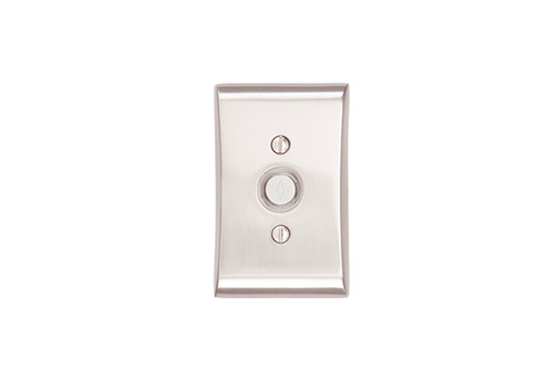 Emtek 2460 Contemporary Brass Doorbell with Plate & Button - Neos Rosette