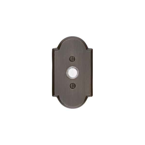 Emtek 2411 Sandcast Bronze Doorbell with Plate & Button with #1 Rosette
