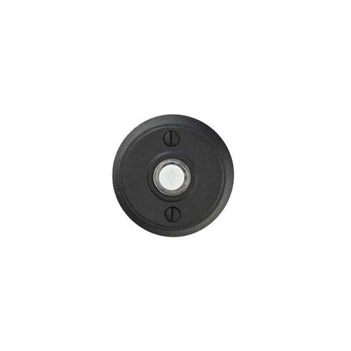 Emtek 2432 Wrought Steel Doorbell with Plate & Button with #2 Rosette
