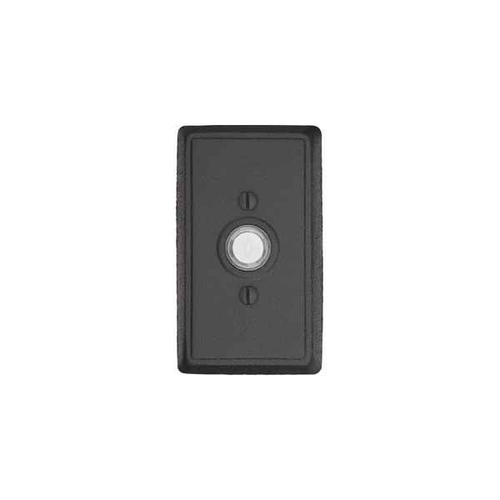 Emtek 2433 Wrought Steel Doorbell with Plate & Button with #3 Rosette