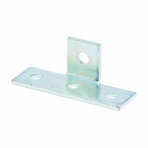 B-Line Eaton series strut fittings and accessories, 5.37" Height, 2.06" Length, 1.62" Width, .77lbs, Steel, Four hole offset bent tee, Electro-plated