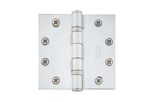 Emtek 96415 Heavy Duty Ball Bearing Hinges (Pair), 4-1/2" x 4-1/2" with Square Corners, Solid Brass