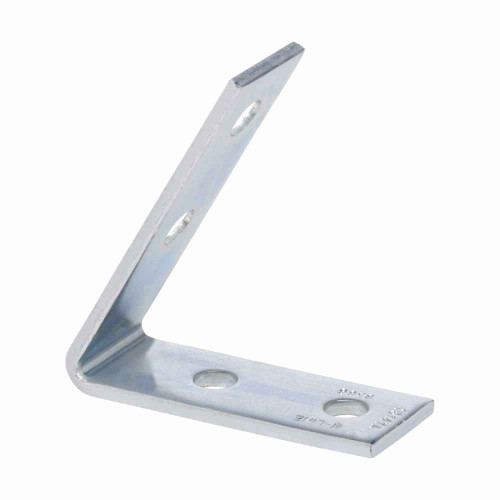 B-Line Eaton series strut fittings and accessories, 4.37" Height, 5" Length, 1.62" Width, .95lbs, Steel, Four hole closed angle, 60 deg, Electro-plate