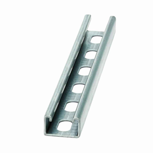 B-Line Eaton series strut channel, 1" channel height, 240" channel length, 1.62" channel width, Steel, 12 Gauge, SH hole pattern, B42 channel type, DU