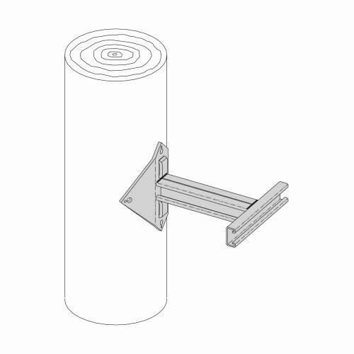 B-Line Eaton series strut fittings and accessories, 7.78" Height, 10" Length, 16" Width, 5.855lbs, Steel, Bracket, Electro-plated zinc