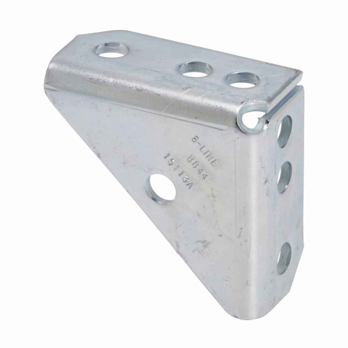 B-Line Eaton series strut fittings and accessories, 4" Height, 4" Length, 1.78" Width, .132lbs, Steel, Universal shelf bracket, Aluminum